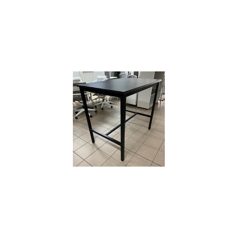 Table haute noir 120 x 80 cm
