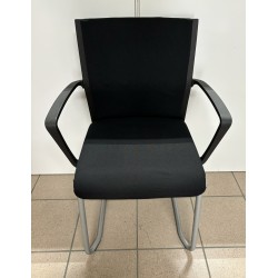 Lot de 2 chaises noir avec accoudoirs