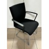 Lot de 2 chaises noir avec accoudoirs