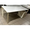 Bureau 160 cm blanc / beige