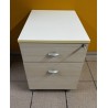 Caisson a roulettes blanc / acacia