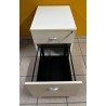 Caisson a roulettes blanc / acacia