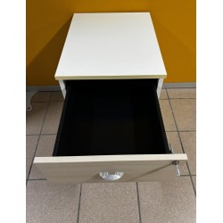 Caisson a roulettes blanc / acacia