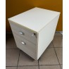 Caisson a roulettes blanc / acacia