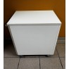 Caisson a roulettes blanc / acacia
