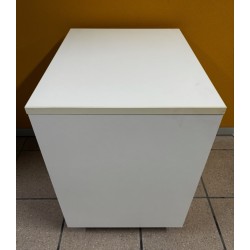Caisson a roulettes blanc / acacia