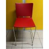 Tabouret haut polypro rouge