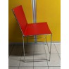 Tabouret haut polypro rouge