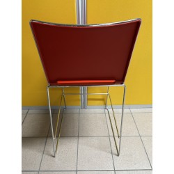 Tabouret haut polypro rouge