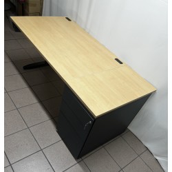 Bureau 120 cm + caisson HB