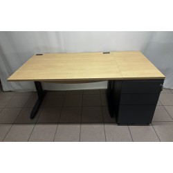 Bureau 120 cm + caisson HB