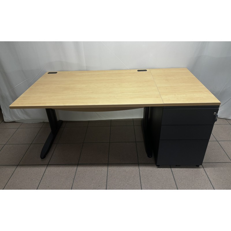 Bureau 120 cm + caisson HB