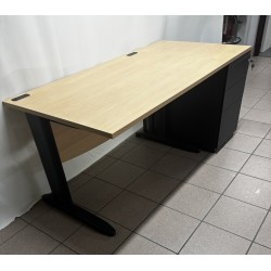 Bureau 120 cm + caisson HB