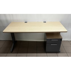 Bureau 160 cm érable / alu