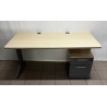 Bureau 160 cm érable / alu