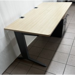 Bureau 160 cm érable / alu