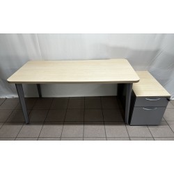 Bureau droit 160 cm érable