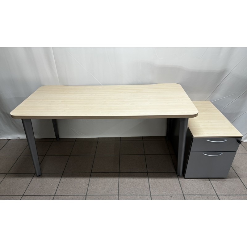 Bureau droit 160 cm érable