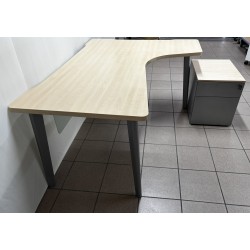Bureau plan compact 160 cm érable