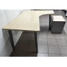Bureau plan compact 160 cm érable
