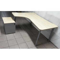 Bureau plan compact 160 cm érable