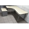 Bureau plan compact 160 cm érable