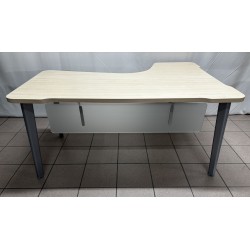 Bureau plan compact 160 cm érable