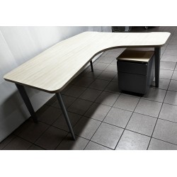Bureau plan compact 160 cm érable