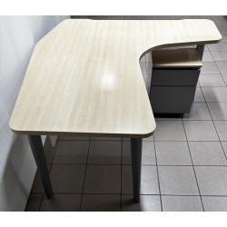 Bureau plan compact 160 cm érable