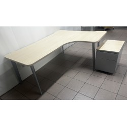 Bureau plan compact 180 cm érable