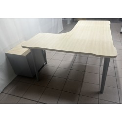 Bureau plan compact 180 cm érable