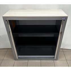 Armoire métal 100 cm acacia